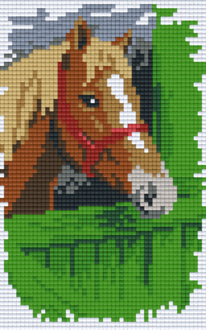 Farm Series - Horse Two [2] Baseplate PixelHobby Mini-mosaic Art Kit image 0